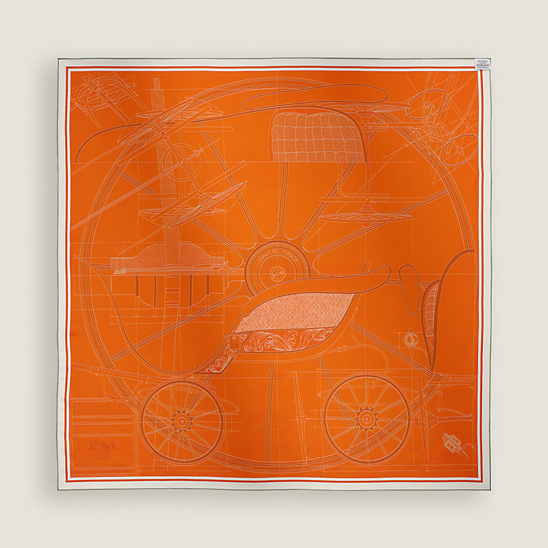 Petit Duc double face scarf 90 - Beige | Hermès Canada